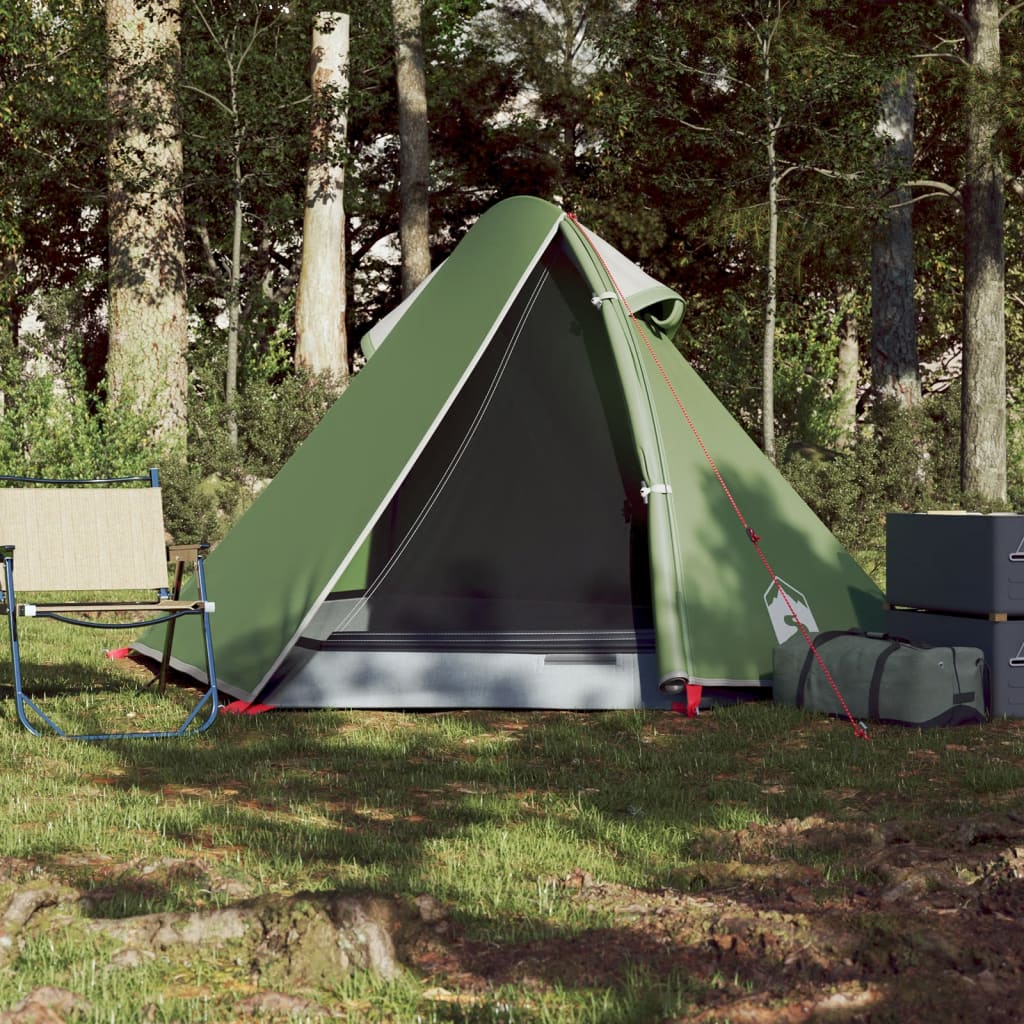 Kuppel-Campingzelt 2 Personen Grün Wasserdicht