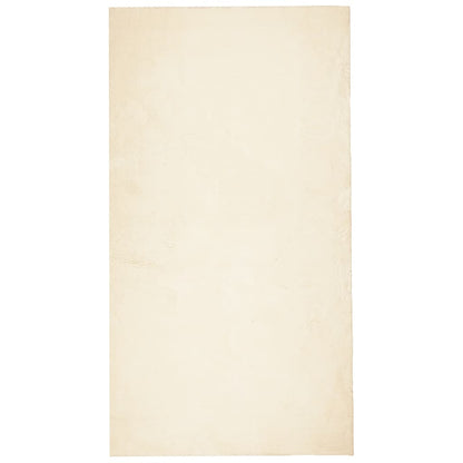 Teppich HUARTE Kurzflor Weich und Waschbar Creme 80x150 cm