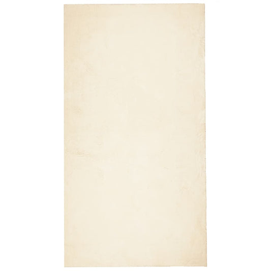 Teppich HUARTE Kurzflor Weich und Waschbar Creme 80x150 cm