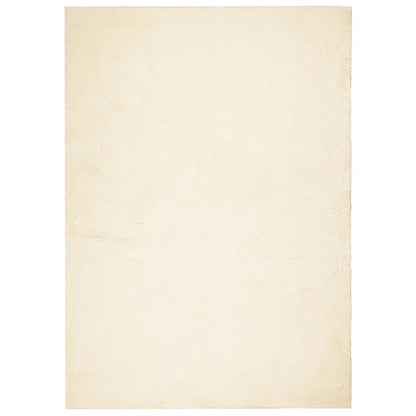 Teppich HUARTE Kurzflor Weich und Waschbar Creme 140x200 cm