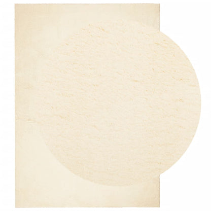 Teppich HUARTE Kurzflor Weich und Waschbar Creme 140x200 cm