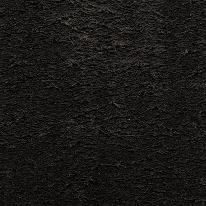 Teppich HUARTE Kurzflor Weich und Waschbar Schwarz 140x200 cm