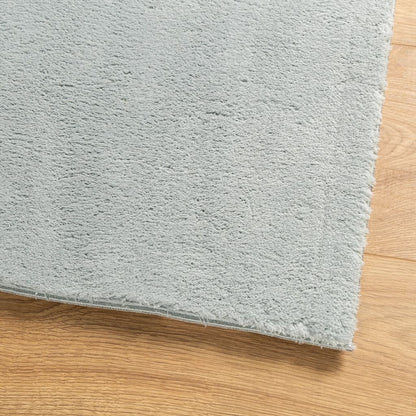 Teppich HUARTE Kurzflor Weich und Waschbar Blau 80x200 cm