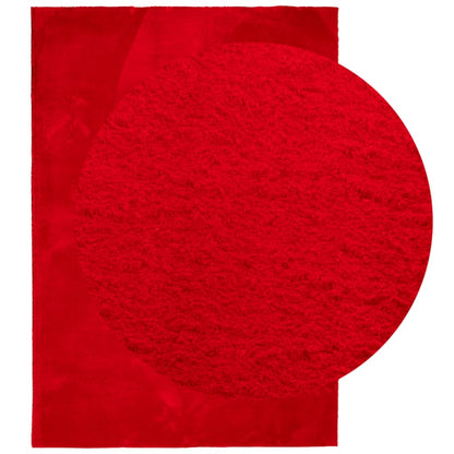 Teppich HUARTE Kurzflor Weich und Waschbar Rot 140x200 cm