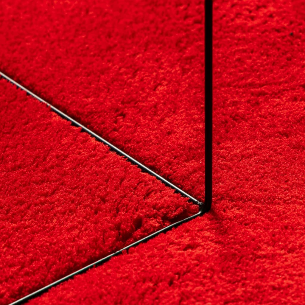 Teppich HUARTE Kurzflor Weich und Waschbar Rot 160x230 cm