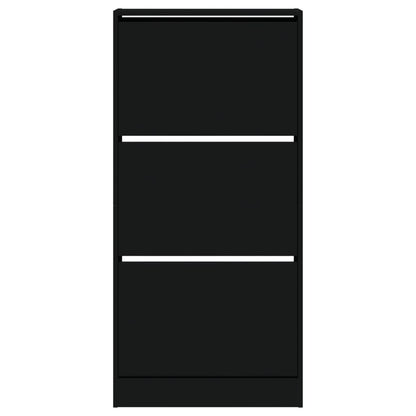 Schuhschrank Schwarz 60x21x125,5 cm Holzwerkstoff